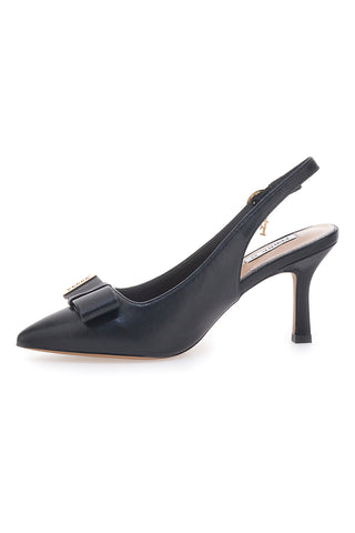 Schwarze Pumps mit Riemchen und Absatz Ferre' F030