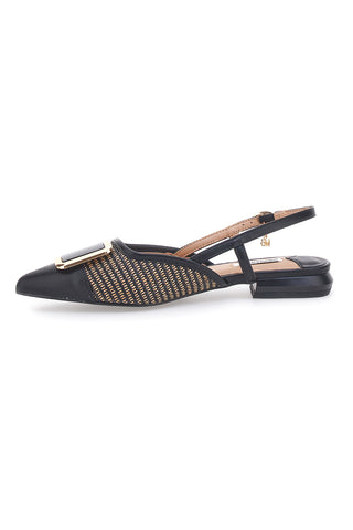 SCHWARZE SPITZE SLINGBACK-BALLERINAS MARIELLA BURANI 51089