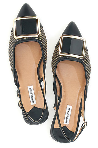 SCHWARZE SPITZE SLINGBACK-BALLERINAS MARIELLA BURANI 51089