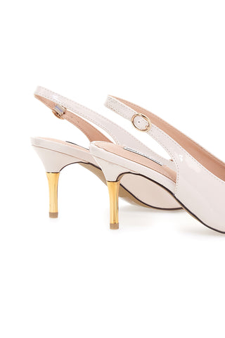 Nude Slingback-Pumps mit Lackeffekt MARIELLA BURANI 51260