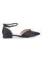 Schwarze Ballerinas mit spitzer Spitze und schwarzen Strasssteinen Mariella Burani 51098
