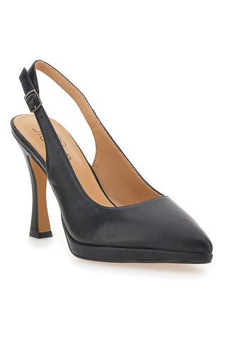 Elegante schwarze Slingback-Pumps mit hohem Absatz Mon Dieu 1929Q35