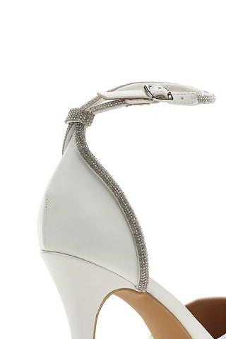 Décolleté Bianche con Strass e Tacco Alto Mon Dieu 1929Q83
