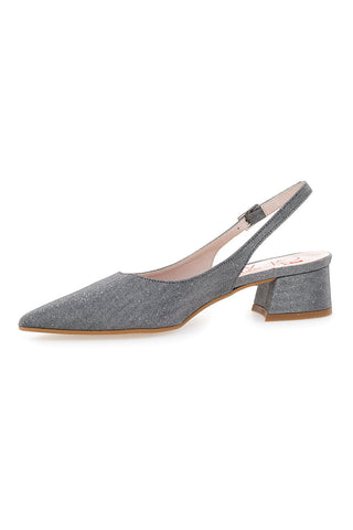 Schwarze Slingback-Pumps mit Glitzereffekt PITTARELLO GLAM 3123