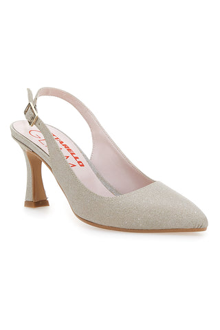 Décolleté Slingback Platino con Tacco a Punta PITTARELLO GLAM 5371