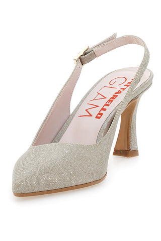Décolleté Slingback Platino con Tacco a Punta PITTARELLO GLAM 5371