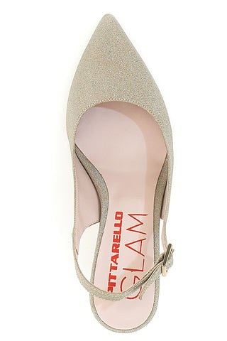 Décolleté Slingback Platino con Tacco a Punta PITTARELLO GLAM 5371