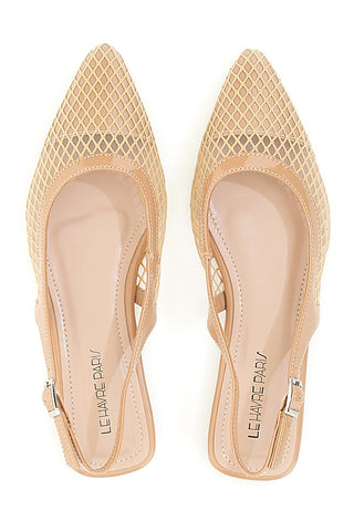 Le Havre Paris XQJ52012 Sandalen mit Slingback-Riemen in Beige