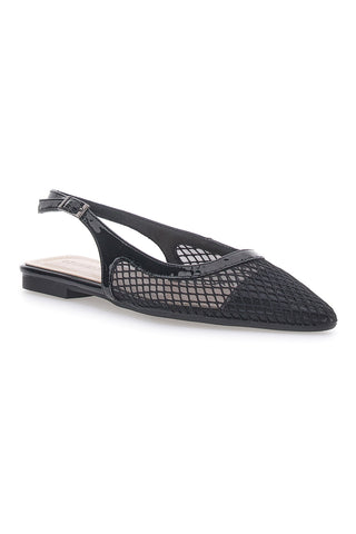 Le Havre Paris XQJ52012 Schwarze Slingback-Ballerinas