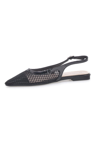 Le Havre Paris XQJ52012 Schwarze Slingback-Ballerinas