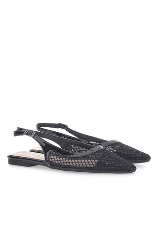 Le Havre Paris XQJ52012 Schwarze Slingback-Ballerinas
