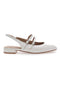 LE HAVRE PARIS CMJ2405313 Weiße Slingback-Sandalen in Lackoptik mit Riemen