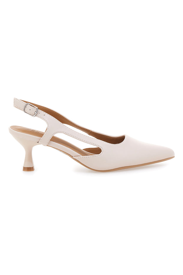 Sandali Slingback Tacco Alto 14,5 Cm – Punta Rotonda, In Sintetico, Chiusura A Fibbia