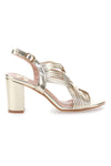 Goldene Sandalen mit mittlerem Absatz Le Havre Paris 9976956