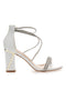Weiße Sandalen mit Absatz und Strasssteinen LE HAVRE PARIS 237