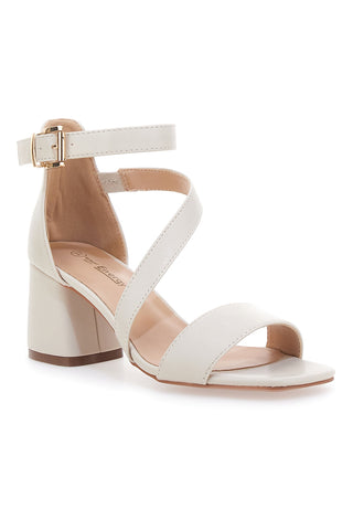 Sandali Panna con Tacco e Cinturino alla Caviglia Energy E364