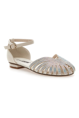 Beige Sandalen mit Riemen und Schmuckdetails Energy E354