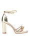 Sandali Oro Aperti Con Tacco E Cinturino First Lady P557