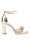 Sandali Oro Aperti Con Tacco E Cinturino First Lady P557