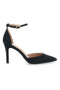 Schwarze Pumps mit Knöchelriemen FIRST LADY P582