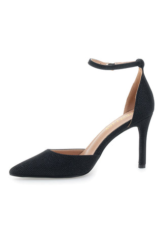 Schwarze Pumps mit Knöchelriemen FIRST LADY P582