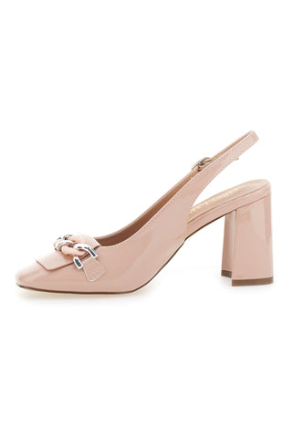 Nudefarbener Slingback-Pumps mit FIRST LADY 586-Schnalle