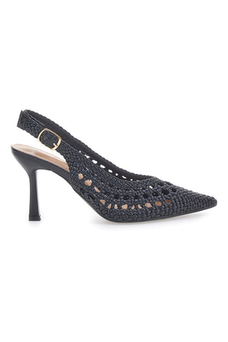 Décolleté Sling-back Nero First Lady P588