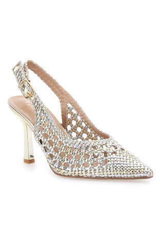 First Lady Gold Slingback-Pumps P588