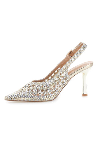 First Lady Gold Slingback-Pumps P588