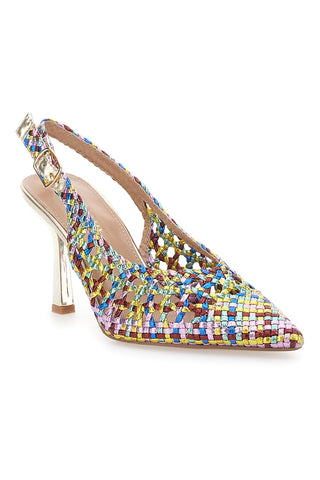 Mehrfarbige First Lady Slingback-Pumps P588