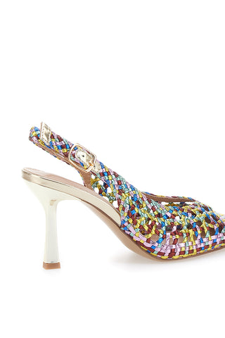 Mehrfarbige First Lady Slingback-Pumps P588