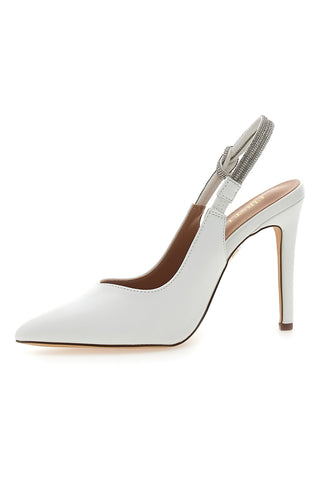 Décolleté Slingback Bianche con Tacco Alto FIRST LADY P528