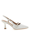 Weiße SingBack-Pumps mit spitzem Absatz FIRST LADY P530