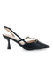 Schwarze Slingback-Pumps mit Riemen FIRST LADY 9532