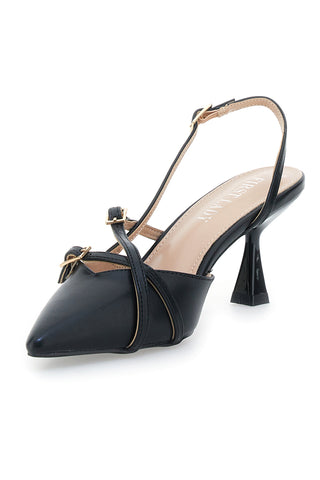Décolleté Slingback Nere con Cinturini FIRST LADY 9532