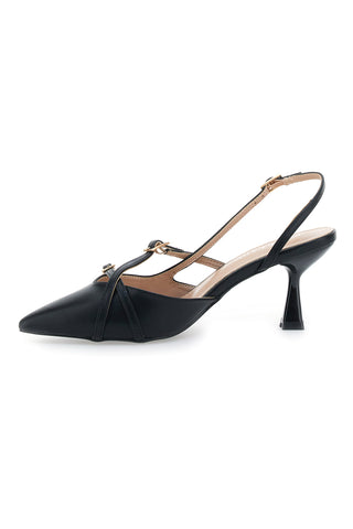 Décolleté Slingback Nere con Cinturini FIRST LADY 9532