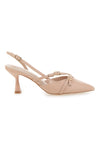 Nudefarbene Slingback-Pumps mit Riemen FIRST LADY 9532