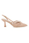 Nudefarbene Slingback-Pumps mit Riemen FIRST LADY 9532