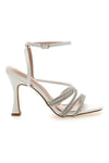 Sandalo Gioiello Bianco Con Strass e Tacco Alto FIRST LADTY P538