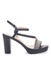 Sandali Neri con Tacco Alto e Fascia con Glitter FIRST LADY P542