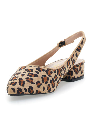 Ballerine Slingback Leopardate a Punta First Lady P553