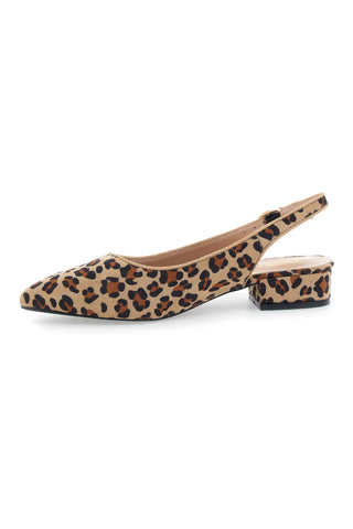 Ballerine Slingback Leopardate a Punta First Lady P553