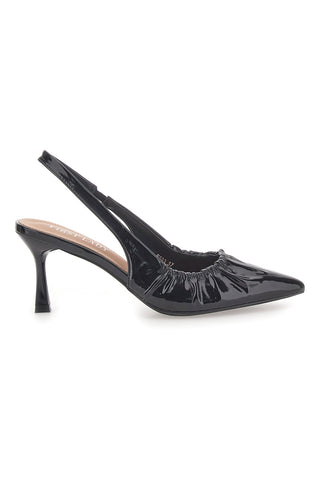 Décolleté Sling-back Nere Con Tacco First Lady P593