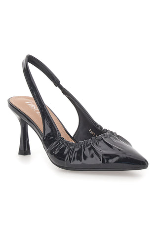 Décolleté Sling-back Nere Con Tacco First Lady P593