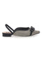 Ballerine slingback nere con fiocco e punta a contrasto Me & Me D729H1