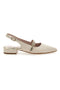 Slingback-Ballerinas Creme mit Frontriemen PITTARELLO GLAM 2888