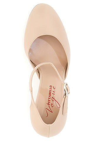 Hautfarbene Pumps mit Fesselriemchen Pittarello Vogue 434