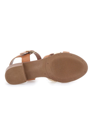 Sandali Arancio con Fascette Incrociate Pittarello Look 243205