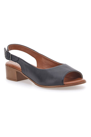 Blaue Sandalen mit Blockabsatz und Obermaterial aus Leder PITTARELLO LOOK 243065