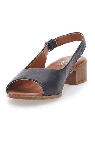 Blaue Sandalen mit Blockabsatz und Obermaterial aus Leder PITTARELLO LOOK 243065